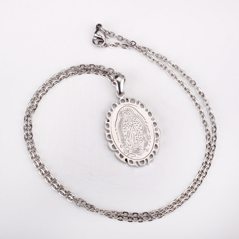 Creative Religious Faith Pendant Necklace - Stainless Steel