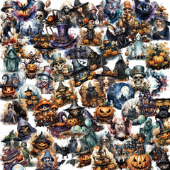 TIT COOPOPE Halloween Stickers Halloween Party Favors- 110PCS Vinyl Waterproof Halloween Stickers for Halloween Games Treats Classroom Crafts Gifts Party Supplies- Halloween Decorations (110PCS)