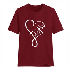 Women's Summer Fashion Cross Faith T-Shirt, Short Sleeve