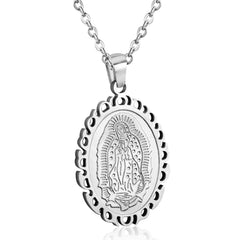 Creative Religious Faith Pendant Necklace - Stainless Steel
