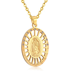 Creative Religious Faith Pendant Necklace - Stainless Steel