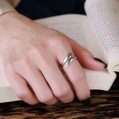 Hong Kong Style Silver Ring with Faith Cross