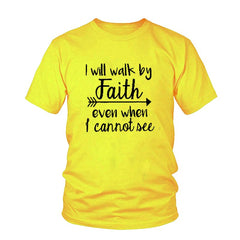 "Will Walk By Faith Graphic T-Shirt for Men and Women"