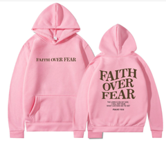 Faith Over Fear Hoodie - Casual Loose Fit (One Piece)