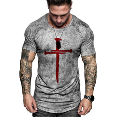 MARSVOVO Faith Shirts for Men Active Breathable Stretchy Crewneck Printed Short Sleeve Mens Summer Tops Stylish Versatile Classic Simple Party School Christian Tshirts Style25 Size 6XL