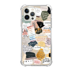 Ricin Relun Faith Christianity Verse Prayed Case for iPhone 16 Pro Max Christian Positive Quotes Words Collage Case for Girl Men and Women for iPhone 16 Pro Max Soft TPU Bumper Case