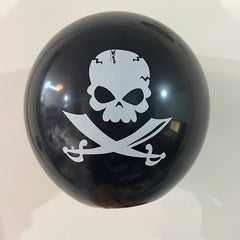 Halloween Skull Black Balloons (Set of Halloween Balloons)