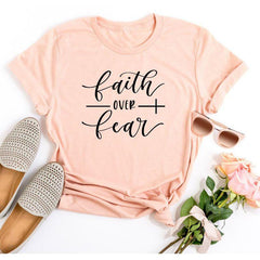 Faith Over Fear Loose Fit Short Sleeve T-Shirt