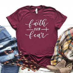 Faith Over Fear Loose Fit Short Sleeve T-Shirt