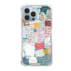 Faith Christianity Verse Prayed Case Compatible with iPhone 13 Pro Christian Positive Quotes Words Collage Case for Girl Men and Women Unique Trendy TPU Bumper Phone Case for iPhone 13 Pro