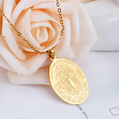 Creative Religious Faith Pendant Necklace - Stainless Steel