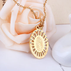 Creative Religious Faith Pendant Necklace - Stainless Steel