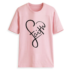 Women's Summer Fashion Cross Faith T-Shirt, Short Sleeve
