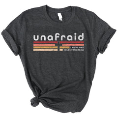 Love in Faith | Unafraid Short Sleeve | Christian T-Shirts for Women | Faith-Based Apparel | Christian Gifts (US Alpha X-Large Regular Regular Heather Charcoal)