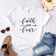 Faith Over Fear Loose Fit Short Sleeve T-Shirt
