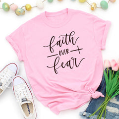Faith Over Fear Loose Fit Short Sleeve T-Shirt